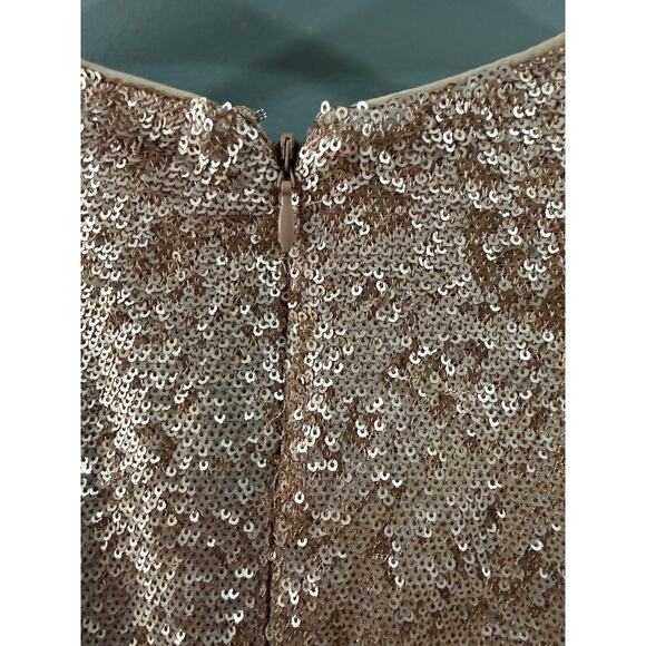 size 6 Keepsake rose gold sparkle sequence dress - Picture 5 of 8